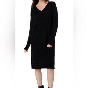 Vince Camuto Black Long Sleeve Dress